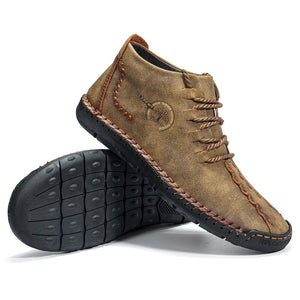 draussenfeet handgemachte lederschuhe stiefel 31174 khaki