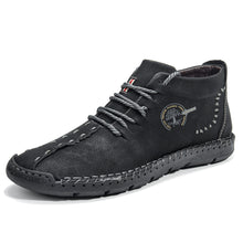 Lade das Bild in den Galerie-Viewer, draussenfeet handgemachte lederschuhe stiefel 31174 schwarz
