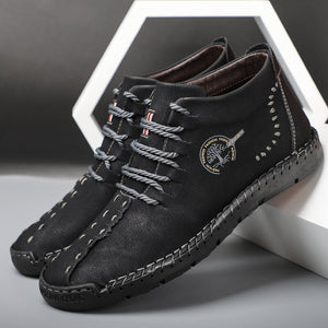 draussenfeet handgemachte lederschuhe stiefel 31174 schwarz