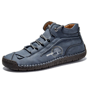 draussenfeet handgemachte lederschuhe stiefel 31175 blau