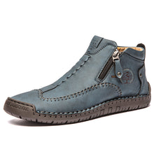 Lade das Bild in den Galerie-Viewer, draussenfeet handgemachte lederschuhe stiefel 31185 blau
