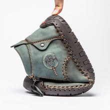 Lade das Bild in den Galerie-Viewer, draussenfeet handgemachte lederschuhe stiefel 31185 grun
