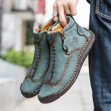 Lade das Bild in den Galerie-Viewer, draussenfeet handgemachte lederschuhe stiefel 31185 grun
