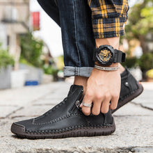 Lade das Bild in den Galerie-Viewer, draussenfeet handgemachte lederschuhe stiefel 31185 schwarz
