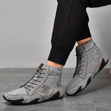 Lade das Bild in den Galerie-Viewer, draussenfeet handgemachte lederschuhe stiefel 31192 grau
