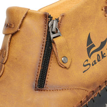 Lade das Bild in den Galerie-Viewer, draussenfeet handgemachte lederschuhe stiefel 31319 gelb
