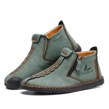 Lade das Bild in den Galerie-Viewer, draussenfeet handgemachte lederschuhe stiefel 31319 grun
