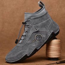 Lade das Bild in den Galerie-Viewer, draussenfeet handgemachte lederschuhe stiefel 31368 grau
