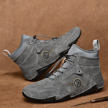 Lade das Bild in den Galerie-Viewer, draussenfeet handgemachte lederschuhe stiefel 31368 grau
