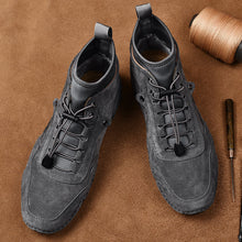 Lade das Bild in den Galerie-Viewer, draussenfeet handgemachte lederschuhe stiefel 31368 grau
