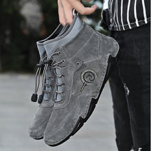 Lade das Bild in den Galerie-Viewer, draussenfeet handgemachte lederschuhe stiefel 31368 grau
