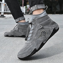 Lade das Bild in den Galerie-Viewer, draussenfeet handgemachte lederschuhe stiefel 31368 grau
