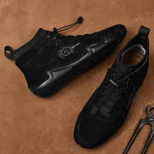 Lade das Bild in den Galerie-Viewer, draussenfeet handgemachte lederschuhe stiefel 31368 schwarz
