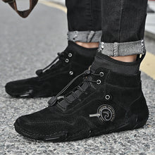 Lade das Bild in den Galerie-Viewer, draussenfeet handgemachte lederschuhe stiefel 31368 schwarz
