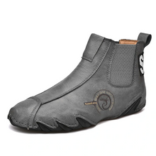 Lade das Bild in den Galerie-Viewer, draussenfeet handgemachte lederschuhe stiefel 31369 grau
