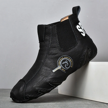 Lade das Bild in den Galerie-Viewer, draussenfeet handgemachte lederschuhe stiefel 31369 schwarz
