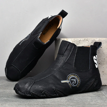 Lade das Bild in den Galerie-Viewer, draussenfeet handgemachte lederschuhe stiefel 31369 schwarz
