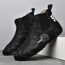 Lade das Bild in den Galerie-Viewer, draussenfeet handgemachte lederschuhe stiefel 31369 schwarz
