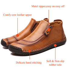 Lade das Bild in den Galerie-Viewer, draussenfeet handgemachte lederschuhe stiefel 31387 gelbbraun
