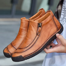 Lade das Bild in den Galerie-Viewer, draussenfeet handgemachte lederschuhe stiefel 31387 gelbbraun

