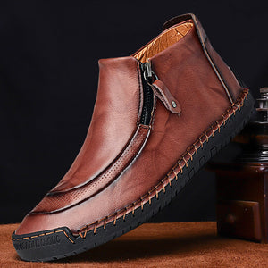 draussenfeet handgemachte lederschuhe stiefel 31387 rotbraun