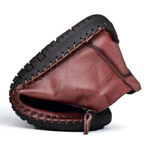 Lade das Bild in den Galerie-Viewer, draussenfeet handgemachte lederschuhe stiefel 31387 rotbraun
