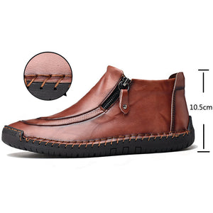 draussenfeet handgemachte lederschuhe stiefel 31387 rotbraun