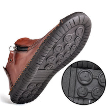 Lade das Bild in den Galerie-Viewer, draussenfeet handgemachte lederschuhe stiefel 31387 rotbraun
