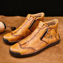 Lade das Bild in den Galerie-Viewer, draussenfeet handgemachte lederschuhe stiefel 31389 gelbbraun
