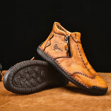 Lade das Bild in den Galerie-Viewer, draussenfeet handgemachte lederschuhe stiefel 31389 gelbbraun
