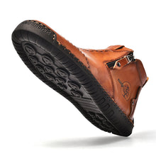 Lade das Bild in den Galerie-Viewer, draussenfeet handgemachte lederschuhe stiefel 31389 rotbraun
