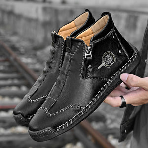 draussenfeet handgemachte lederschuhe stiefel 31389 schwarz
