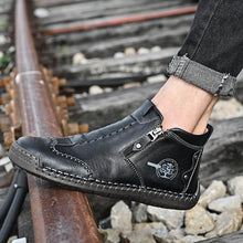 Lade das Bild in den Galerie-Viewer, draussenfeet handgemachte lederschuhe stiefel 31389 schwarz
