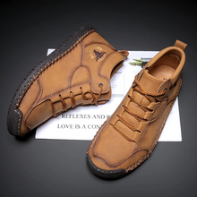Lade das Bild in den Galerie-Viewer, draussenfeet handgemachte lederschuhe stiefel 31393 braun
