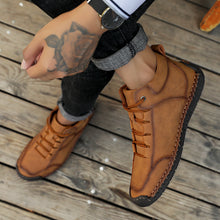 Lade das Bild in den Galerie-Viewer, draussenfeet handgemachte lederschuhe stiefel 31393 braun
