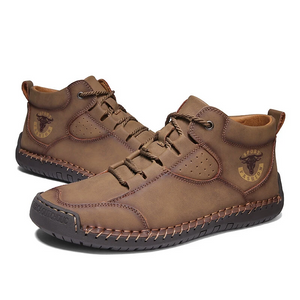draussenfeet handgemachte lederschuhe stiefel 31393 khaki