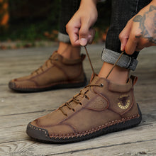 Lade das Bild in den Galerie-Viewer, draussenfeet handgemachte lederschuhe stiefel 31393 khaki
