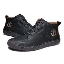 Lade das Bild in den Galerie-Viewer, draussenfeet handgemachte lederschuhe stiefel 31393 schwarz
