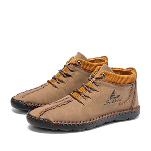 draussenfeet handgemachte lederschuhe stiefel 31399 khaki
