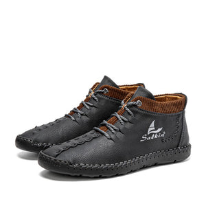 draussenfeet handgemachte lederschuhe stiefel 31399 schwarz