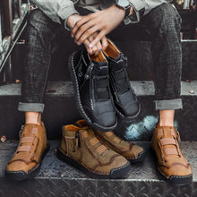 Lade das Bild in den Galerie-Viewer, draussenfeet handgemachte lederschuhe stiefel 31400 schwarz
