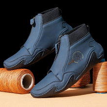 Lade das Bild in den Galerie-Viewer, draussenfeet handgemachte lederschuhe stiefel 31415 blau
