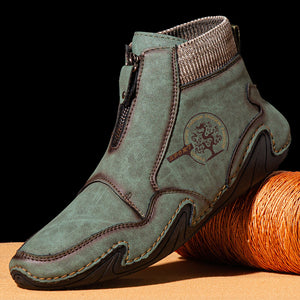 draussenfeet handgemachte lederschuhe stiefel 31415 grun