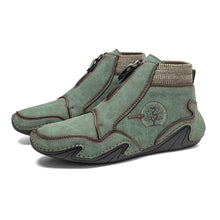 Lade das Bild in den Galerie-Viewer, draussenfeet handgemachte lederschuhe stiefel 31415 grun
