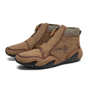 draussenfeet handgemachte lederschuhe stiefel 31415 khaki