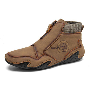 draussenfeet handgemachte lederschuhe stiefel 31415 khaki