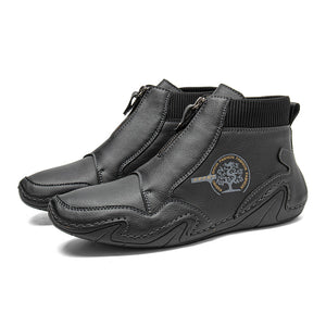 draussenfeet handgemachte lederschuhe stiefel 31415 schwarz