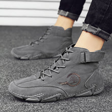 Lade das Bild in den Galerie-Viewer, draussenfeet handgemachte lederschuhe stiefel 31423 grau
