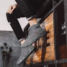 Lade das Bild in den Galerie-Viewer, draussenfeet handgemachte lederschuhe stiefel 31423 grau
