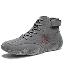 Lade das Bild in den Galerie-Viewer, draussenfeet handgemachte lederschuhe stiefel 31423 grau
